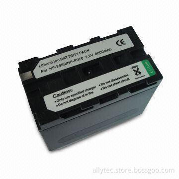 Digital Camera Battery for Son Np-F960/970, with 7.4V Voltage and 6,000mAh Capacity